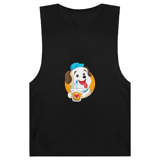 Kawaii Dog Loves Barnard Tanks Boba Tea Bubble Tea Anime