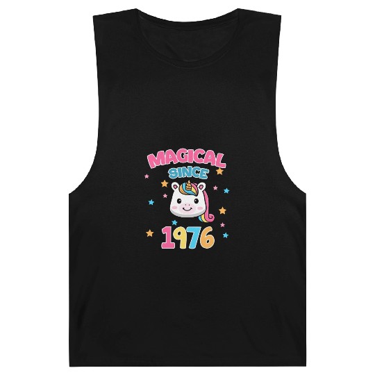 46th Birthday Magic since 1976 Unicorn Barnard Tanks