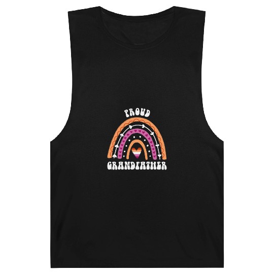 Proud Grandfather Lesbian Pride Rainbow Barnard Tanks