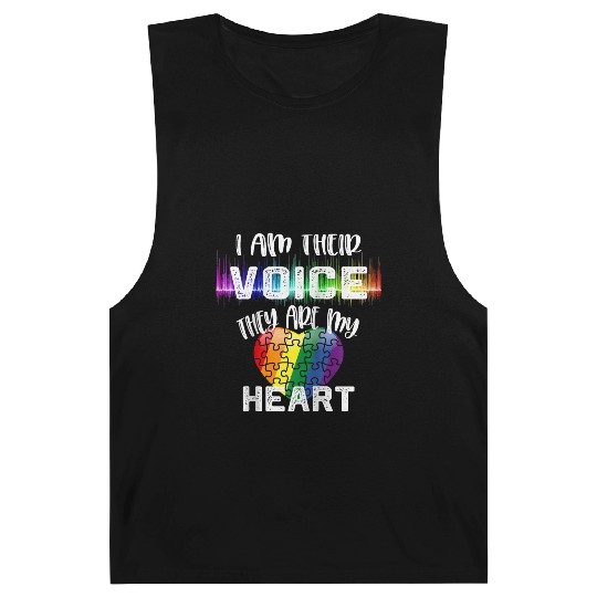 Autism Teacher I Am Their Voice They Are My Heart Barnard Tanks