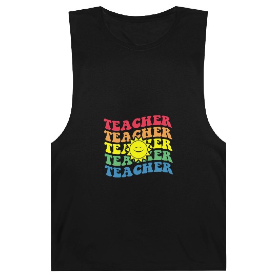 Teacher,Kindergarten Teacher Lovely Retro Teacher Barnard Tanks