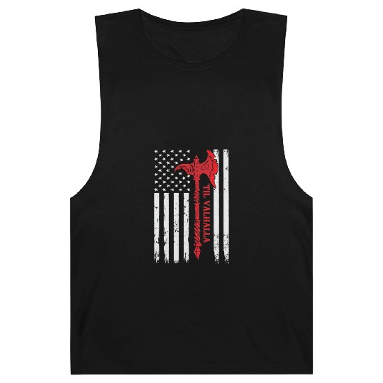 American Flag Viking Axe Til Valhalla Barnard Tanks