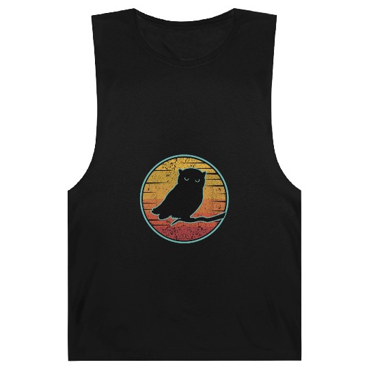 Cute Black Owl Barnard Tanks