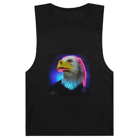i love america neon bright lightsamerican eagle Barnard Tanks