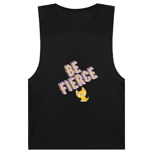 Be fierce yellow and purple Barnard Tanks