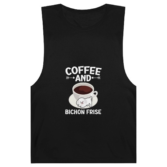 Coffee And Bichon Frise Curly Hair Pup Puppy Lover Barnard Tanks