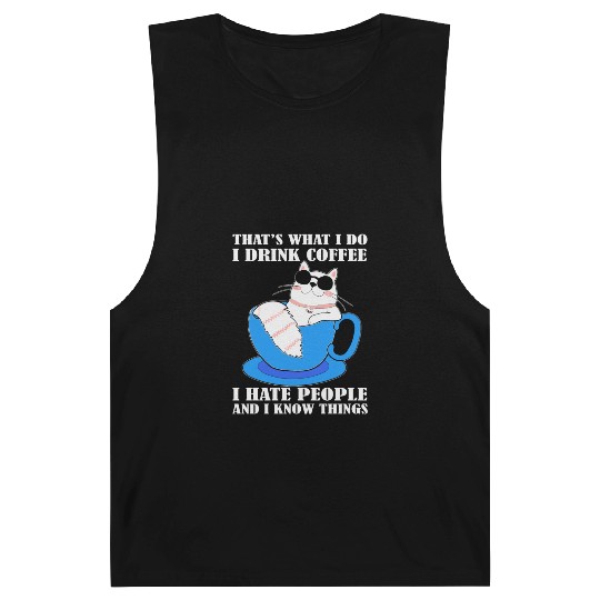 That's what i do i drink Coffee Cat Lover Barnard Tanks
