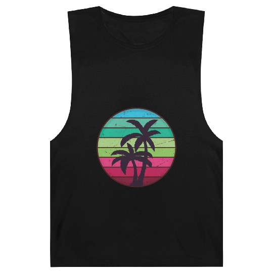 Palm Tree Tropical Beach Barnard Tanks