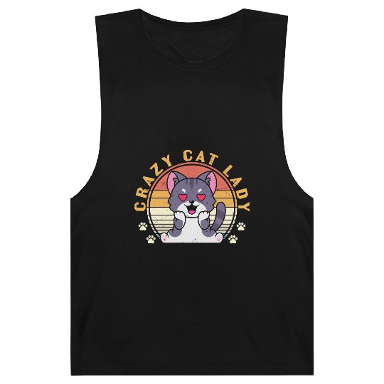 Crazy cat Lady Barnard Tanks