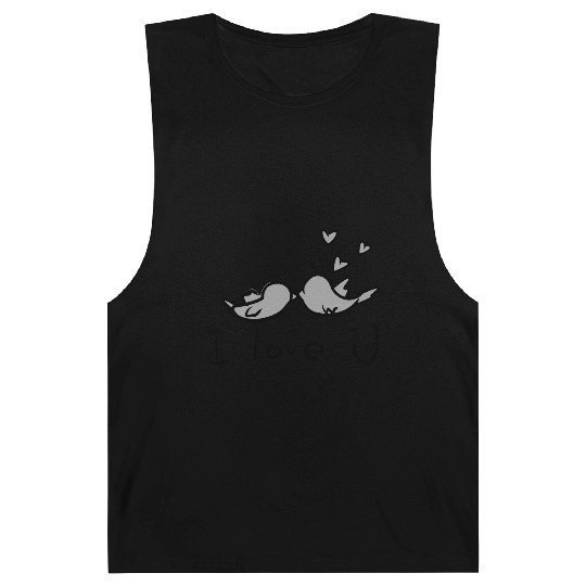 i love you birds couple animals Barnard Tanks