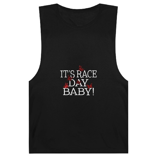 Racing Barnard Tanks, It's Race Day Baby Butterfly Barnard Tanks,