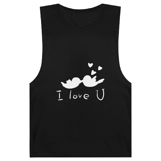 i love you birds couple animals Barnard Tanks