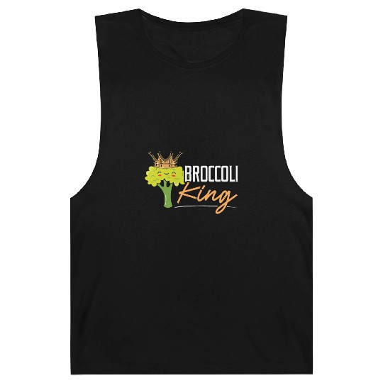 Broccoli King Broccoholic Vegetable Vegetarian Barnard Tanks