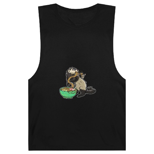 Japanese Noodles Kawaii Ramen Bowl Ferret Barnard Tanks