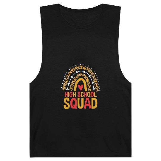 Back To School Leopard High School Squad Barnard Tanks