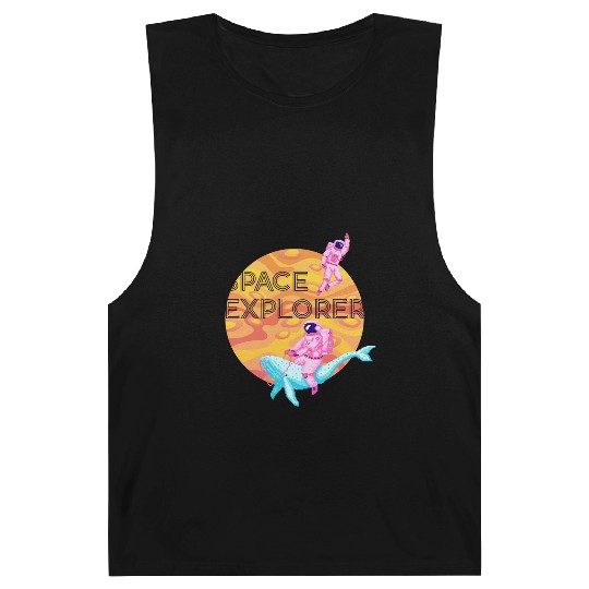 Space Explorer Two Astronauts and A Blue Whale Barnard Tanks