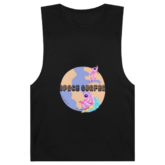 Space Surfer Two Astronauts and Planet Earth Barnard Tanks