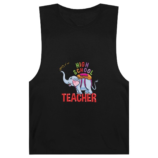Back To School Elephant High School Teacher Barnard Tanks