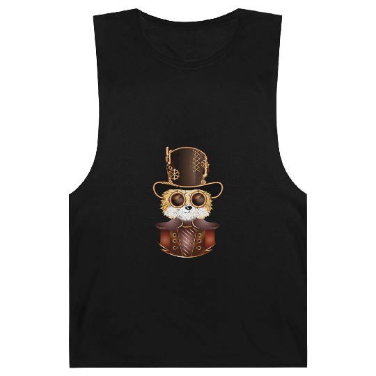 Steampunk fox with ancient cylinder hat & glasses Barnard Tanks