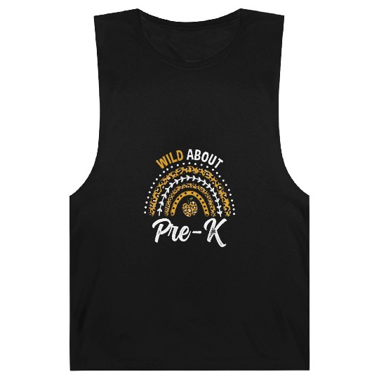 Wild About Pre-K Teacher Rainbow Barnard Tanks