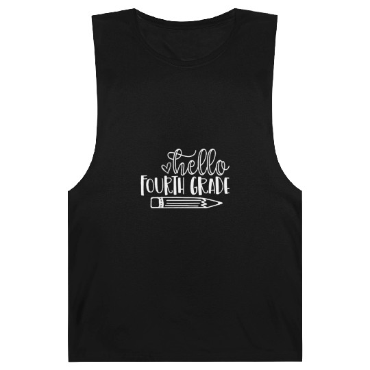 Back to School Hello Fourth Grade Student Teacher Barnard Tanks