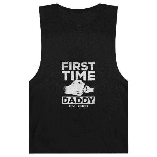 First Time Daddy Est. 2023 Daddy To Be Paternity Barnard Tanks