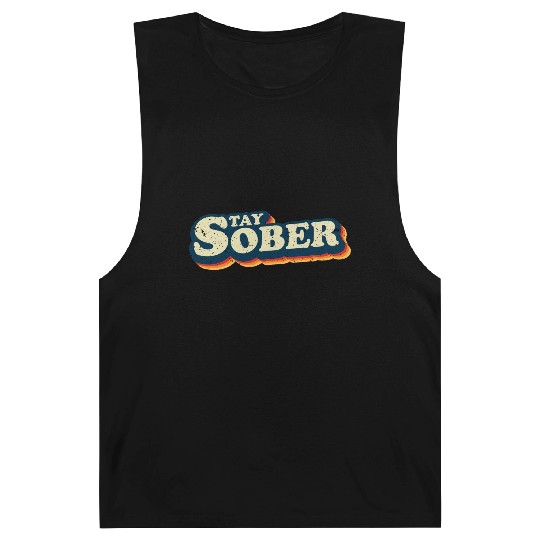 Stay Sober Retro Vintage | Sobriety Barnard Tanks