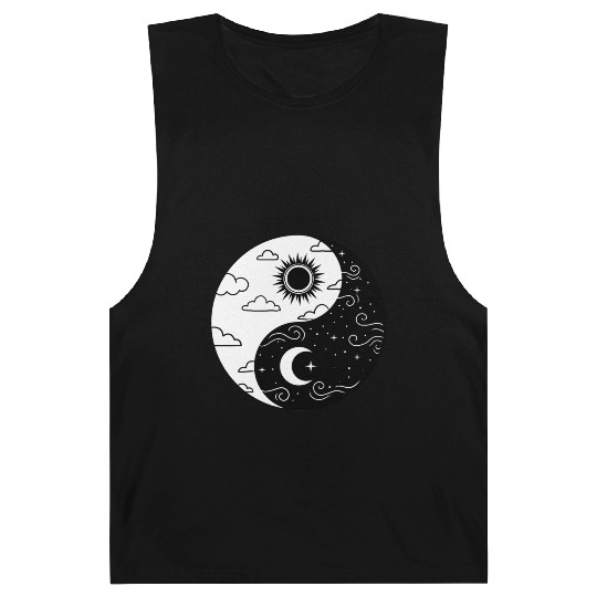 Sun and Moon Yin Yang for Yin Yang Art Lover Barnard Tanks