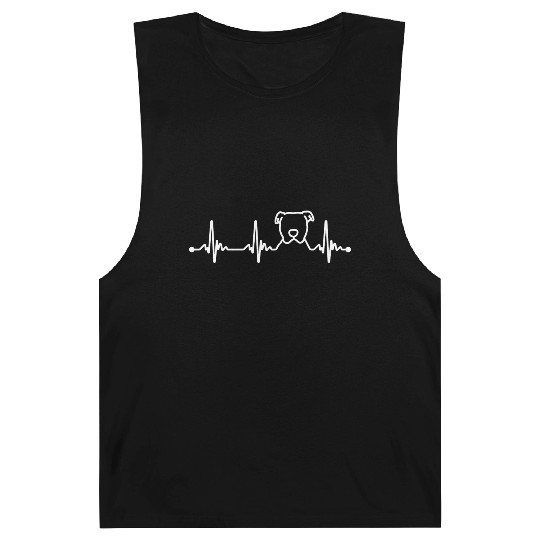 Pitbull Puppy Heartbeat Dog Lover Barnard Tanks