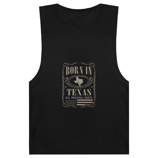 Vintage America US States Born Texas Barnard Tanks