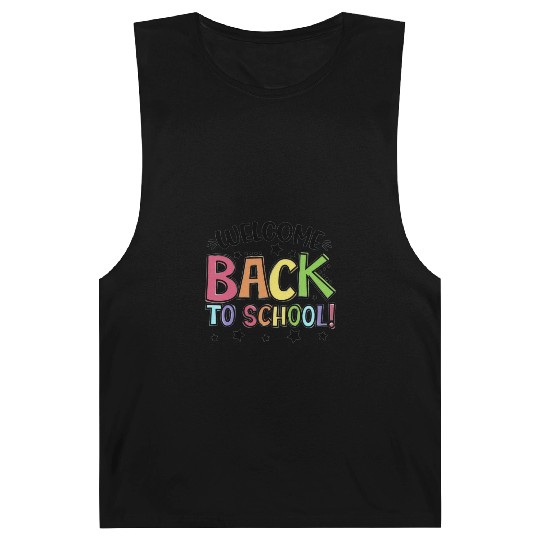 Welcome Back to School Student Teacher Colorful Barnard Tanks