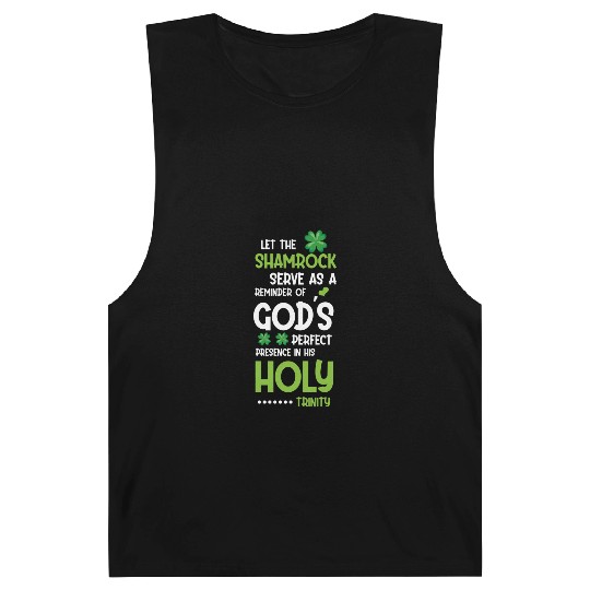 Christian Saint Patricks Day Holy Trinity Shamrock Barnard Tanks