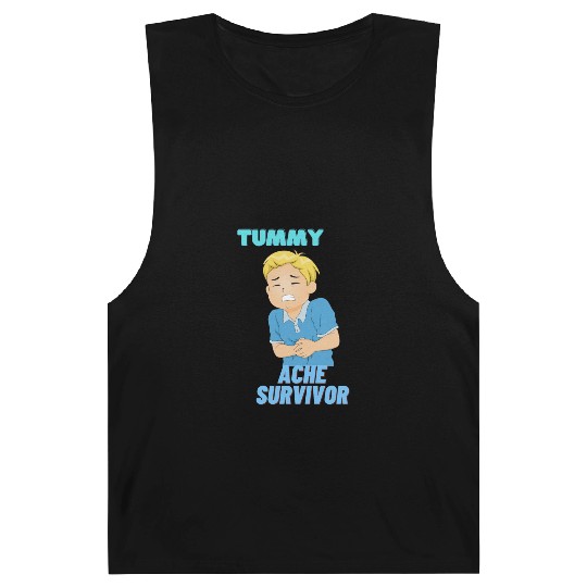 Tummy Ache Survivor Funny Back To School Barnard Tanks