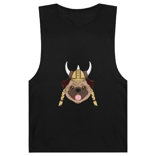 Viking Pug For Vikings Lover Barnard Tanks