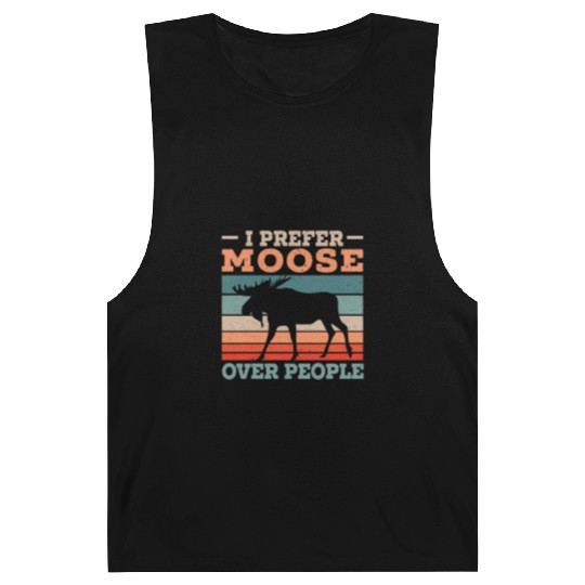I Prefer Moose Over People Animal Alces Elk Deer Barnard Tanks