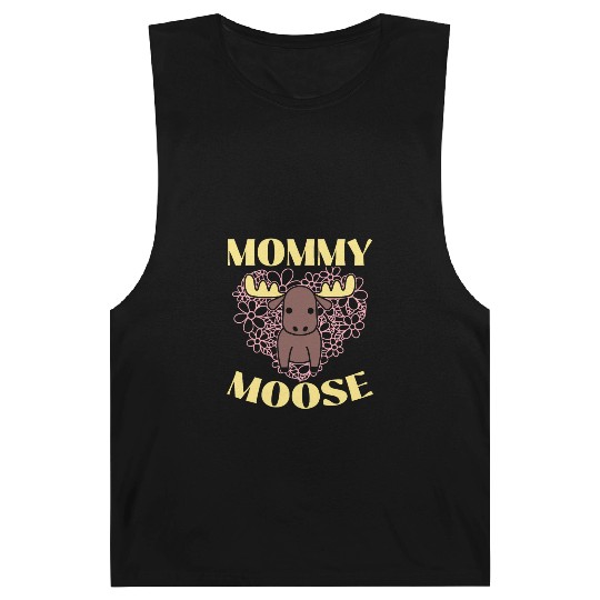 Mommy Moose Lover Alces Elk Deer Mothers Day Barnard Tanks