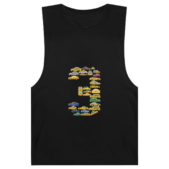 3rd Birthday Gift Taxi Car Boys Kids 3 Year Old Barnard Tanks