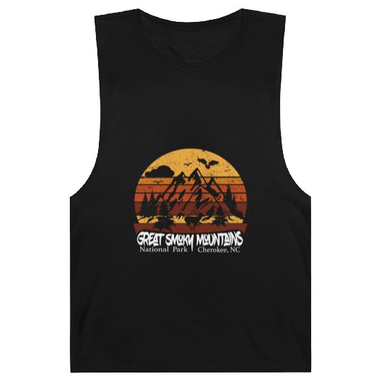 Great Smoky Mountains Cherokee Nc Vintage Souvenir Barnard Tanks