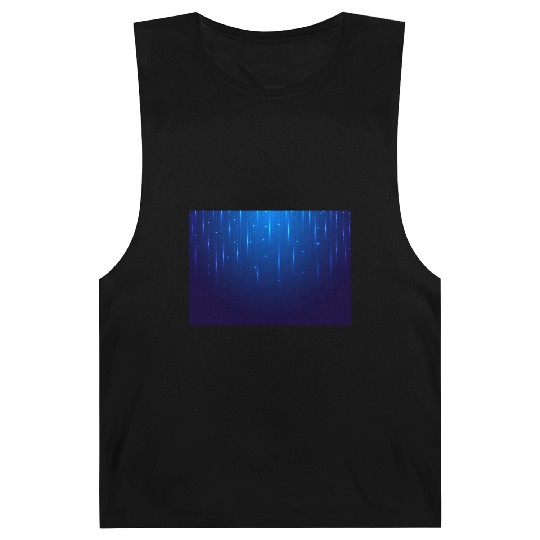 Navy Blue Glowing Neon Dots Barnard Tanks