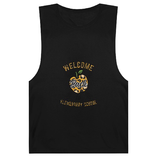 Welcome Back To Elementary School Leopard Print Barnard Tanks