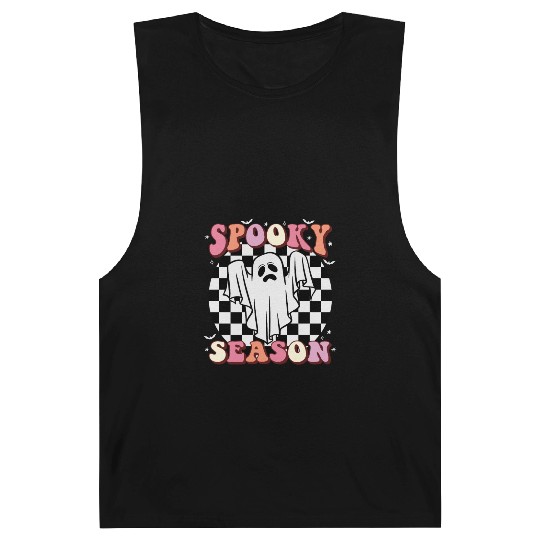 Spooky Season Halloween Vintage Text Design Barnard Tanks