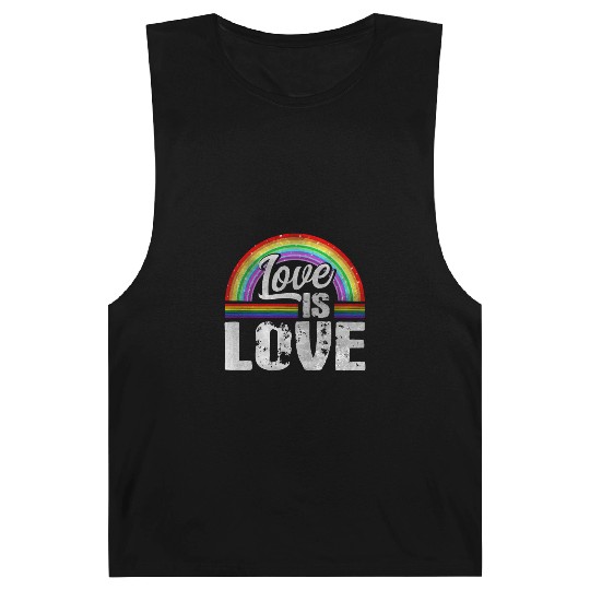 Love is Love - Rainbow Tolerance LGBT Gay Pride Barnard Tanks