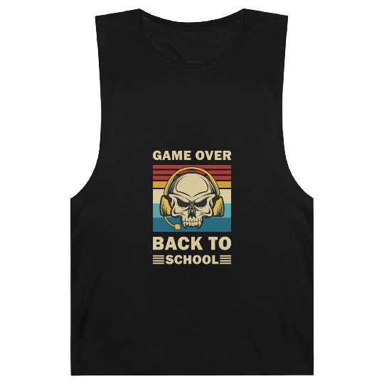 Game Over Back To School Funny Video Gamer Gaming Barnard Tanks