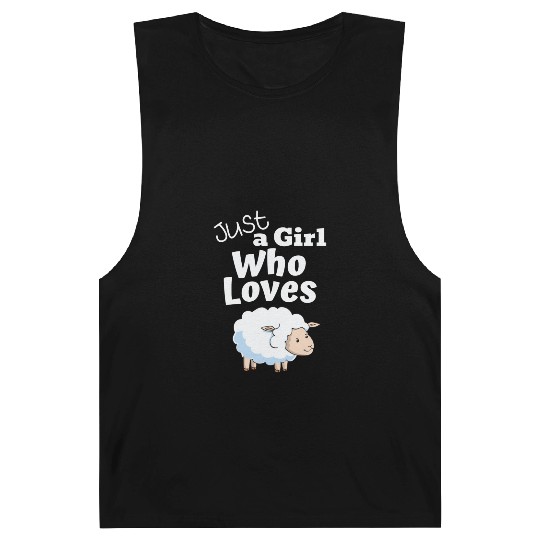 Just A Girl Who Loves Sheep Farm Animal Lover Barnard Tanks