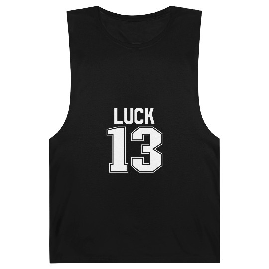 Luck 13 Jersey 13 My Lucky Number Lucky Thirteen Barnard Tanks
