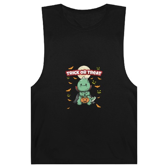 Trick Or Treat Scary Creepy Halloween Monster Barnard Tanks