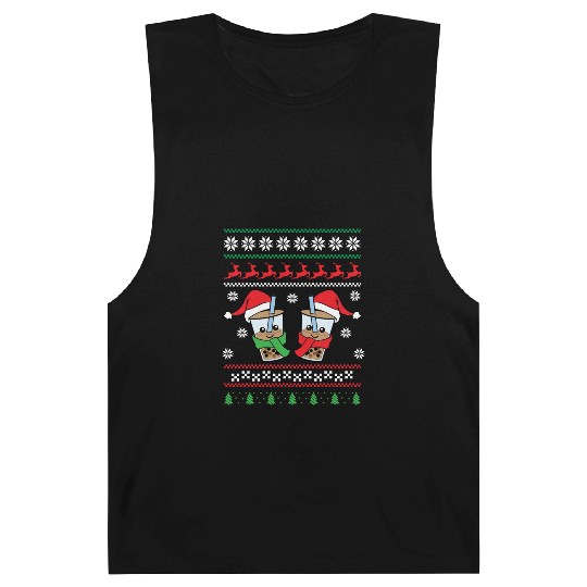 Christmas Bubble Boba Tea Winter Xmas Holiday Barnard Tanks