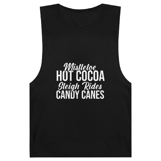 Mistletoe Hot Cocoa Sleigh Rides Candy Canes Barnard Tanks