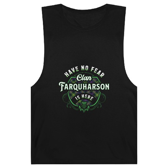 Funny Scottish Clan Farquharson Tartan No Fear Barnard Tanks