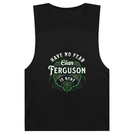Funny Scottish Clan Ferguson Tartan Have No Fear Barnard Tanks